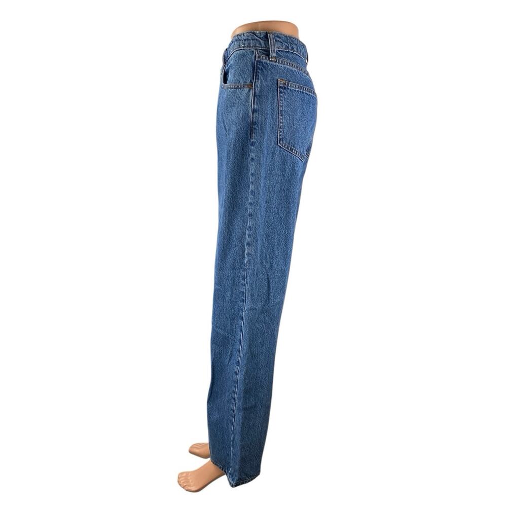 Abercrombie & Fitch The Loose Blue High Rise Wide Leg Baggy Denim Jeans Size 26 - Picture 2 of 5